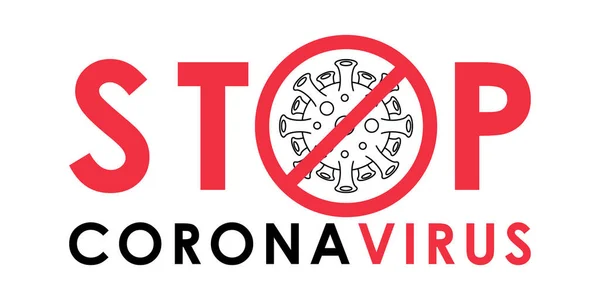 Stop Gambar Vektor Coronavirus 2019 Ncov Stop Tanda Coronavirus 2019 - Stok Vektor