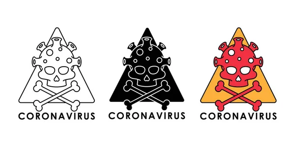 Coronavirus 2019 Ncov Ikon Vektor Illusztráció Coronavirus 2019 Ncov Tünetek — Stock Vector