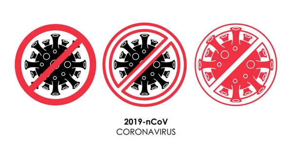 Coronavirus 2019 Ncov Ícone Ilustração Vetorial Coronavirus 2019 Ncov Sintomas — Vetor de Stock