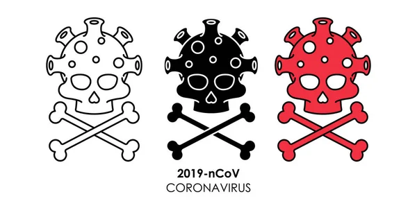 Coronavirus 2019 Ncov Ikon Vektör Çizimi Coronavirus 2019 Ncov Semptomları — Stok Vektör