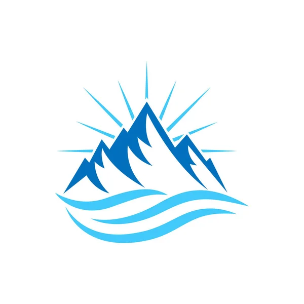 Vektor Abbildung Des Mountain Logos Gebirgsabzeichen Design Vektor Vorlage Design — Stockvektor