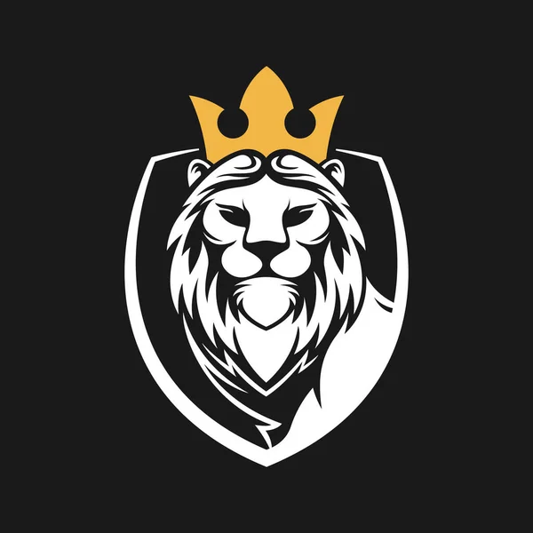 Lion Logo Vector Design Illustrator Vintage Luxury Lion Head Logo — Stock Vector