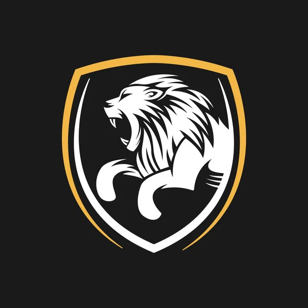 Ilustrátor Designu Lvího Loga Luxury Roaring Lion Head Logo Design — Stockový vektor