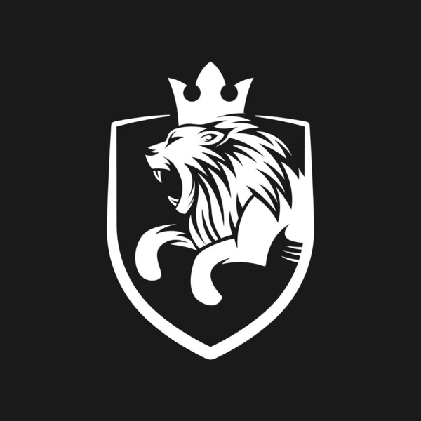 Εικονογράφος Lion Logo Vector Design Πρότυπο Σχεδίασης Λογότυπου Luxury Roaring — Διανυσματικό Αρχείο