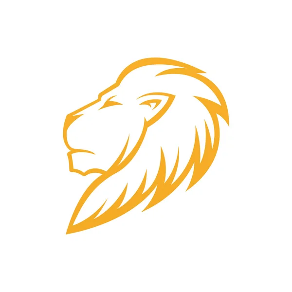 Lion Logo Vector Design Illustrator Inglés Plantilla Diseño Logotipo Cabeza — Vector de stock