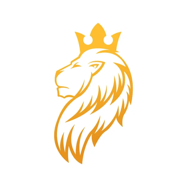 Εικονογράφος Lion Logo Vector Design Vintage Luxury Lion Head Λογότυπο — Διανυσματικό Αρχείο