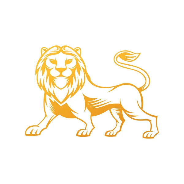 Oroszlán Logó Vektor Tervező Illusztrátor Vintage Luxury Lion Head Logo — Stock Vector
