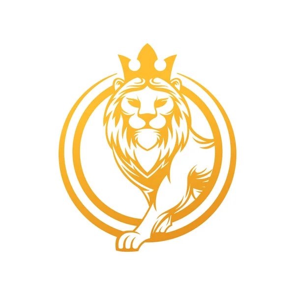 Lion Logo Vector Design Illustrator Inglés Plantilla Diseño Logotipo Cabeza — Vector de stock