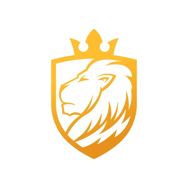 Lion Logo Vector Design Illustrator Vintage Luxury Lion Head Logo — Stock vektor