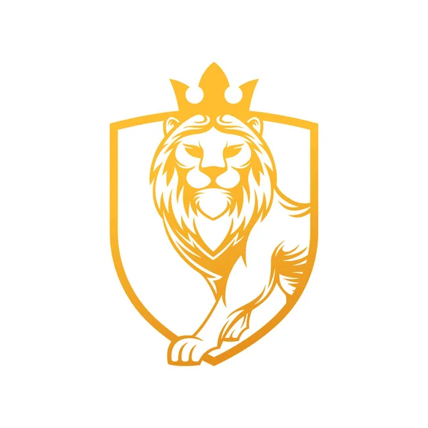 Lion Logo Vector Design Illustrator Inglés Plantilla Diseño Logotipo Cabeza — Vector de stock