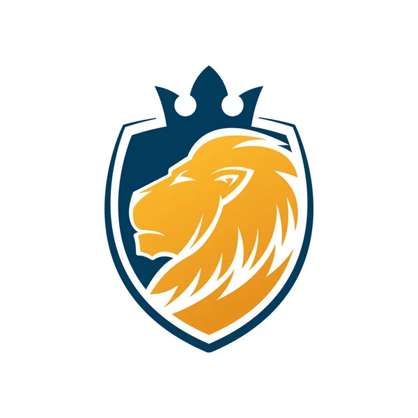 Lion Logo Vector Design Illustrator Vintage Luksusowy Lion Head Logo — Wektor stockowy
