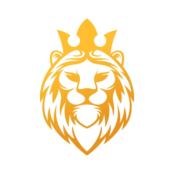 Aslan Logosu Vektör Tasarım Llüstratörü Klasik Lüks Aslan Başı Logo — Stok Vektör