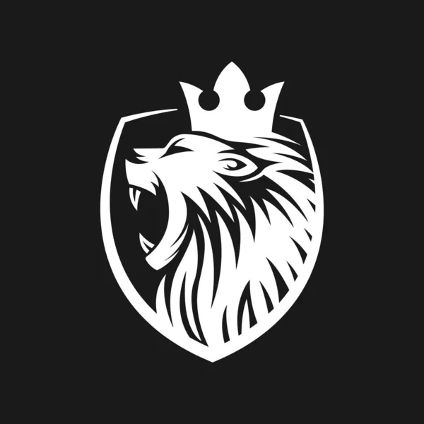 Lion Logo Vector Design Illustrator Modello Design Del Logo Con — Vettoriale Stock