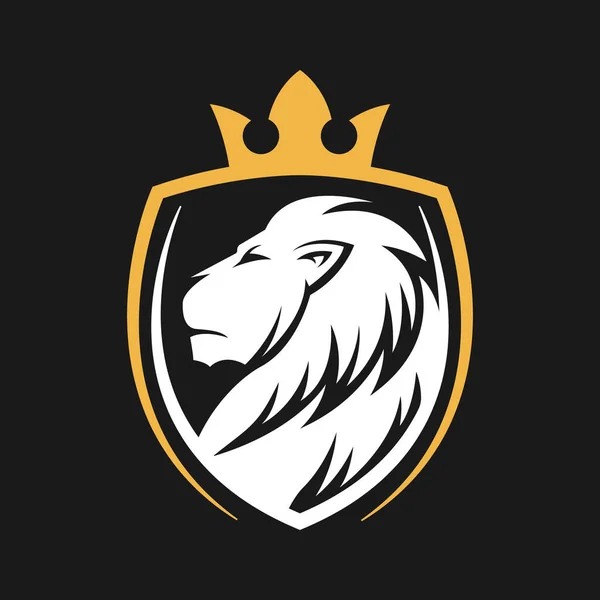 Lion Logo Vector Design Illustrator Inglés Plantilla Diseño Logotipo Cabeza — Vector de stock