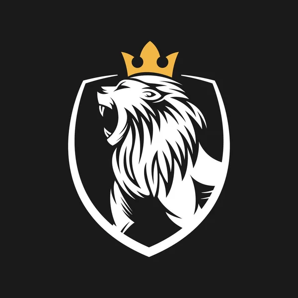 Lion Logo Vector Design Illustrator Modello Design Del Logo Con — Vettoriale Stock