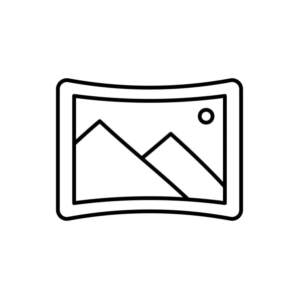 Resim Galerisi Simgesi Logo Vektörü Llüstrasyonu Fotoğraf Galerisi Ikon Tasarım — Stok Vektör