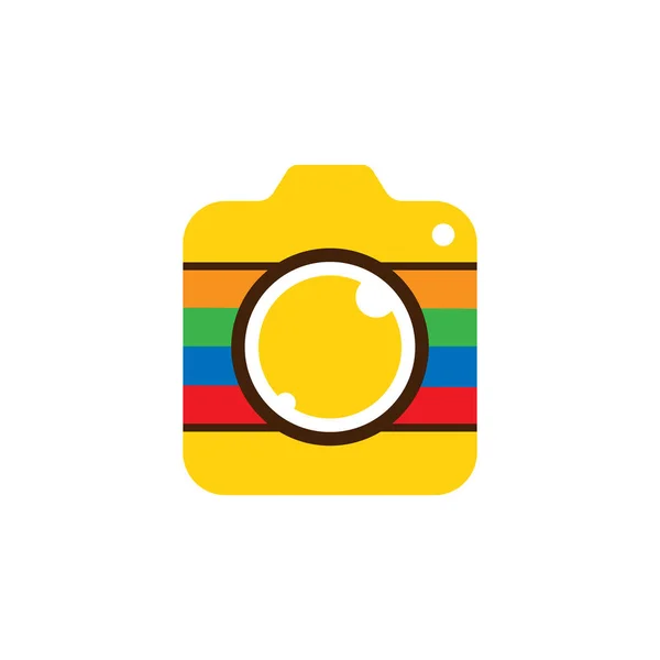 Camera Logo Icon Vector Illustration Photo Camera Logo Design Vector — Stock Vector