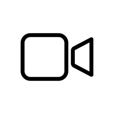 Video Arama Simgesi Logo Vektörü İllüstrasyonu. Video Çağrı simgesi tasarım vektör şablonu. Web sitesi, sembol, logo, simge, işaret, uygulama, UI için son moda Video Arama vektör düz tasarımı.