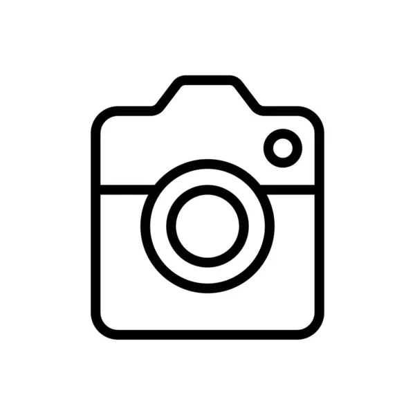 Kamera Simgesi Logo Vektörü Llüstrasyonu Fotoğraf Kamerası Ikon Tasarım Vektör — Stok Vektör