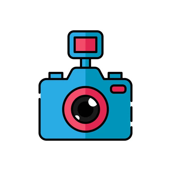 Illustrazione Vettoriale Del Logo Dell Icona Della Fotocamera Modello Vettoriale — Vettoriale Stock