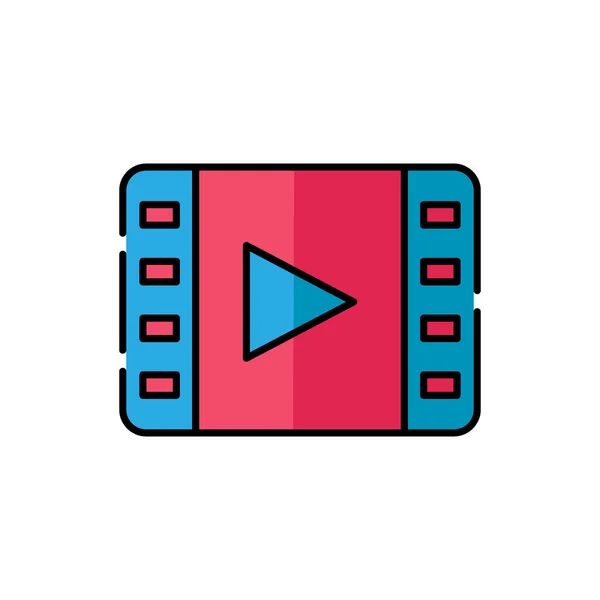 Ilustracja Wektora Logo Wideo Szablon Wektora Projektowego Odtwarzacza Wideo Modny — Wektor stockowy