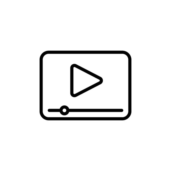 Video Icon Logo Vector Illustration Videoplayer Icon Design Vektor Vorlage — Stockvektor