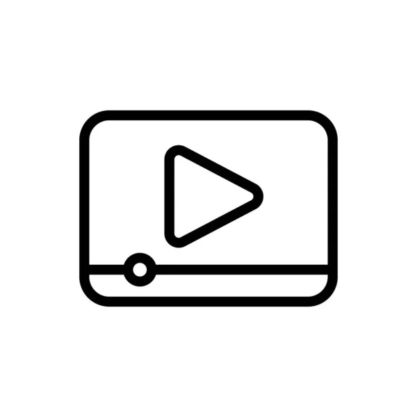 Video Icon Logo Vector Illustration Videoplayer Icon Design Vektor Vorlage — Stockvektor