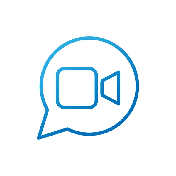 Иконка Видеозвонка Вектор Шаблон Вектора Иконки Видеовызова Trendy Video Call — стоковый вектор