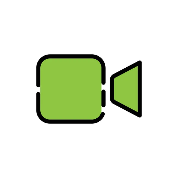 ビデオ通話アイコンロゴベクトルイラスト ビデオ通話アイコンのデザインベクトルテンプレート トレンディビデオコールベクトルアイコンフラットデザインのためのウェブサイト シンボル アイコン サイン アプリ — ストックベクタ