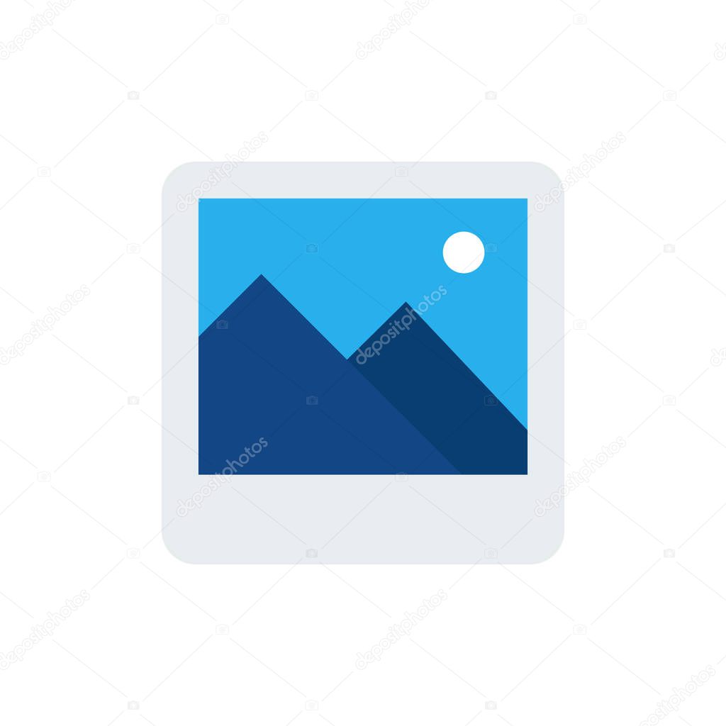 Picture Gallery Icon Logo Vector Illustrattion. Photo Gallery icon design vector template. Trendy Picture Gallery vector icon flat design for website, symbol, logo, icon, sign, app, UI.