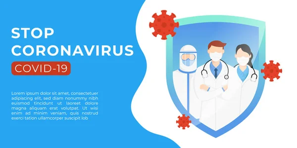 Ilustração Vetorial Coronavírus Covid Design Parar Coronavírus Covid Sinal Infográfico — Vetor de Stock