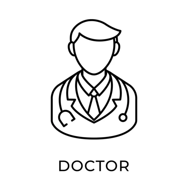 Ilustração Vetor Ícone Doutor Médico Modelo Ilustração Vetorial Doutor Projeto —  Vetores de Stock