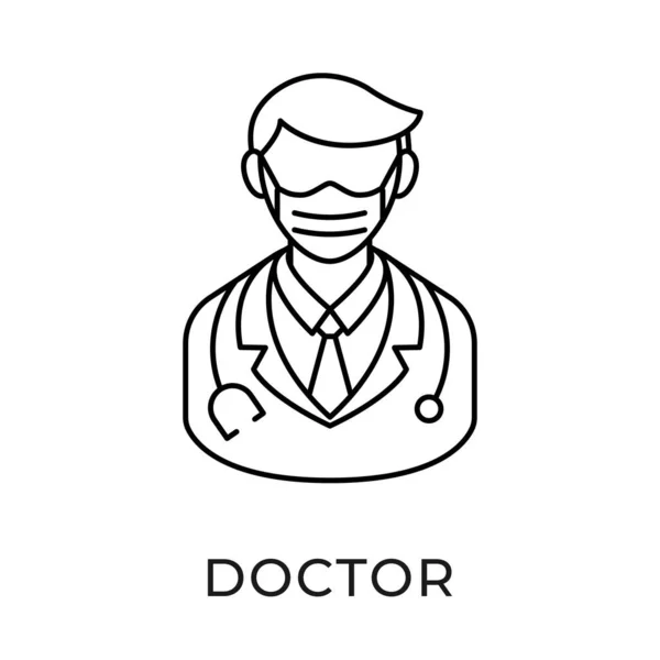 Ilustração Vetor Ícone Doutor Médico Modelo Ilustração Vetorial Doutor Projeto —  Vetores de Stock