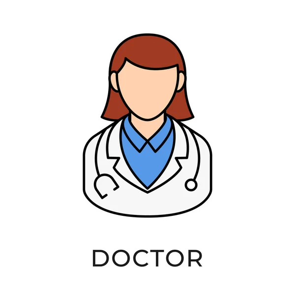 Ilustração Vetor Ícone Doutor Médico Modelo Ilustração Vetorial Doutor Projeto —  Vetores de Stock