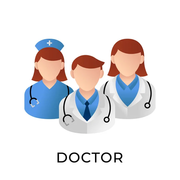 Ilustración Del Vector Del Icono Médico Médico Doctor Plantilla Ilustración — Vector de stock