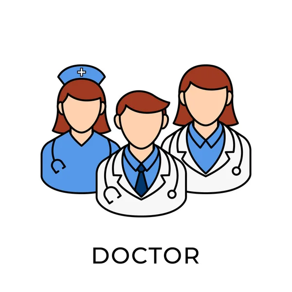 Ilustración Del Vector Del Icono Médico Médico Doctor Plantilla Ilustración — Vector de stock