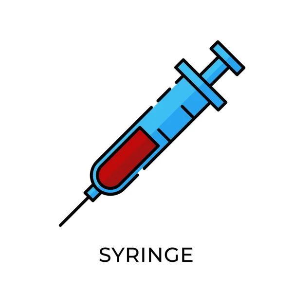 Syringe Icon Vector Illustration Medical Syringe Vector Icon Template Syringe — Stock Vector
