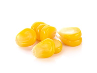 beyaz arkaplanda izole mısır.