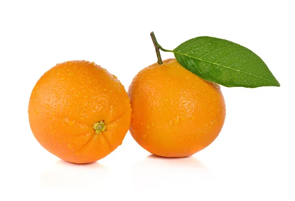 Beyaz arkaplanda portakal meyvesi izole — Stok fotoğraf