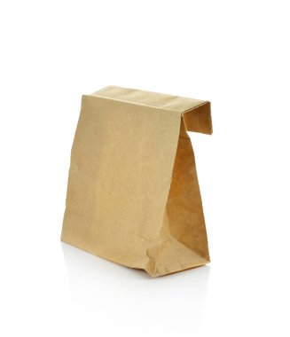 Beyaz arka plan üzerinde izole yemek çanta