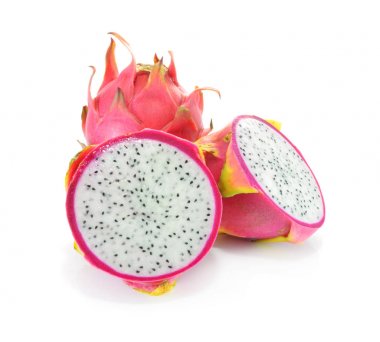 Close up Dragon Fruit on white background clipart