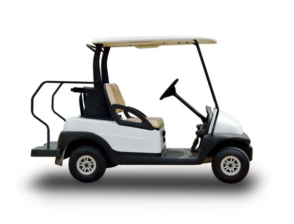 Carrinho de golfe golfcart isolado no fundo branco — Fotografia de Stock