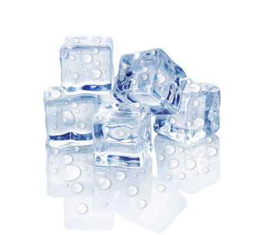 buz beyaz arkaplanda izole.