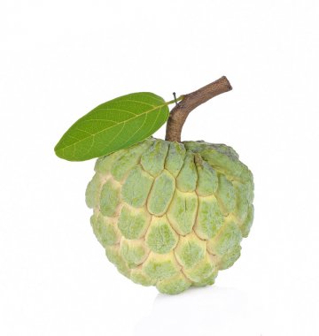 muhallebi beyaz zemin üzerine izole elma