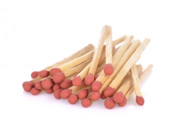 Beyaz arka plan üzerinde izole maç. Closeup çekim.