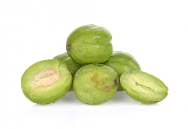 Chebulic beyaz arka plan üzerinde izole Myrobalans