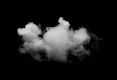 Siyah arkaplan üzerindeki bulutlar