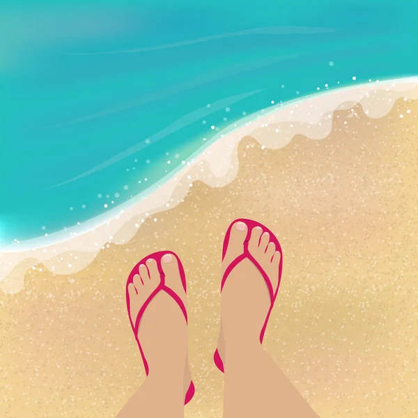 ayakları üzerinde beach