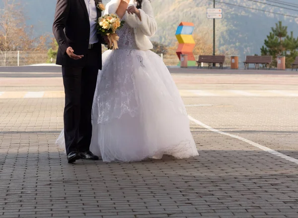 Novia y novio felices — Foto de Stock