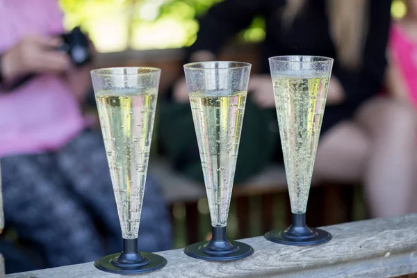Plastik Bardak Şampanya — Stok fotoğraf